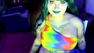 Big boobs milf masturbates with her dildo