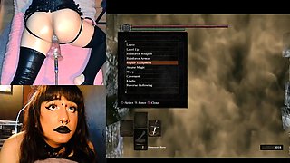 Watch brunette mistress toying her ass in fetish solo