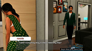 Leela and Ronnie watching rita and krish