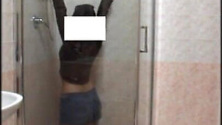 In the Shower with Pantyhose