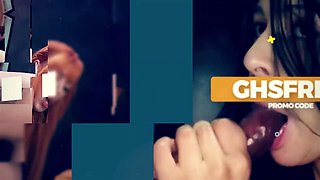 Jordan Maxx Gags on Massive Cocks at Glory Hole for Cumshots