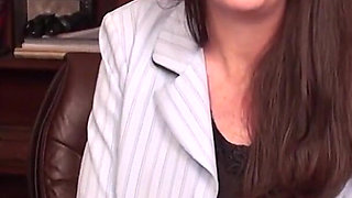 Sexy American MILF Sophy Masturbates in Her Office