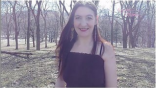 Smoking Fetish Outdoors With A Seductive Tease