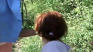 Sexy blonde milf pussy fucking in dogging position