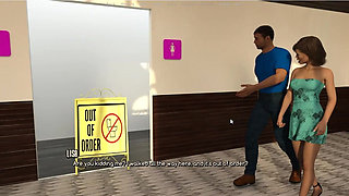 A Life Worth Living - Gameplay - Roleplay - Public Toilet Gloryhole Blowjob in Front of Husband