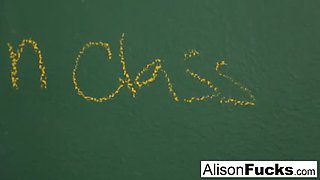 Alison Tyler's Naughty Solo Session After Class