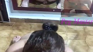 I will drink all of your Spunk to the last glob while I rail my fake penis in front of mirror - POINT OF VIEW