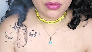Eddie Queens ft. babyluna939 - Princess Belle Smoking Fetish, Smoke Blowjob and Facial Finish Part 1