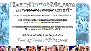 Amateur teen redhead masturbates until a big cock shows up