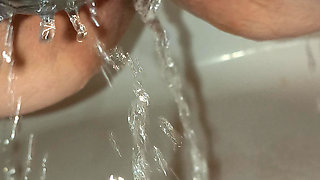 18-year-old teen playing with shower