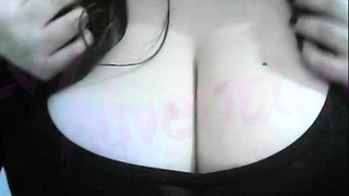 hotwife otaku nerdy Watching Hentai while playing with her Big Tits #3