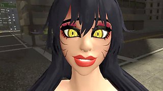 Voluptuous giantess Ahri indulges in her giant fantasies with tiny men