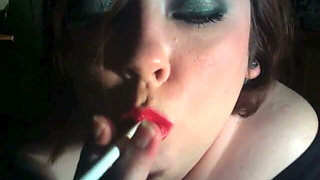 Naughty Nanny Will Fill Your Lungs with Smoke - Smoking BBW