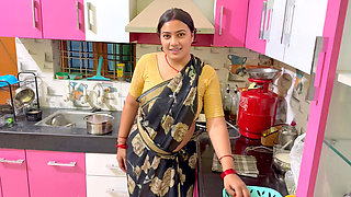 My Lovely Stepmother Was Cooking in the Kitchen, Stepfather Went to Office Then Stepmother Wants to Fuck