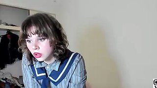 Tranny amateur solo big tits masturbates in high def