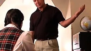 Old man rejuvanates after fucking young brunette