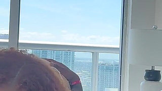 BBC Stud Fucking Big Booty Lightskin on Miami Balcony