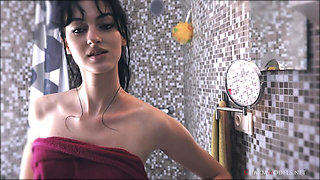 Armenian Teenager Corinna Topless Video Session in the Shower