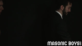 MasonicBoys - Sexy Ethan Tate used and barebacked hard by 3 suited men