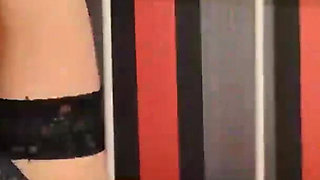 Faye baring all in nylons