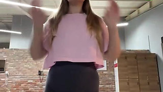 Public fucking in the gym Close up