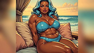 Chubby Cartoon Beach Babes