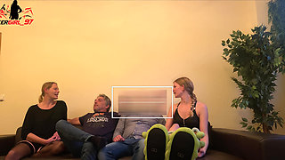Perverted Threesome! Best Friend of My Stepfather and Stephan Take Me Apart! Squirt and Sperm Eating!