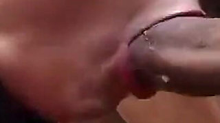 A threesome scene with very hot blonde babe