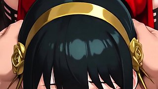 Blonde ass grabbed on sunny bed black hair blowjob paizuri