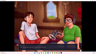 Summertime saga - Johannes and Erik watched Iwanka, Iwanka gave Johannes a blow job on camera