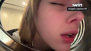 Imagine, Im Stuck In The Washing Machine! I Fucked My Stepsister In The Washing Machine