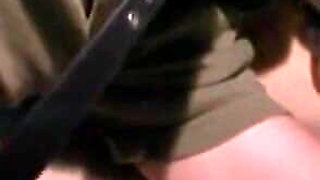 Humiliating mouth tightening wax play in bondage