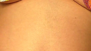 Stepsister Oils up Her Pregnant Big Belly and Plays with Her Belly While Getting Oily