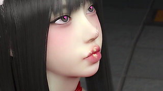 3D Horny Slut Korean Slut Cheating with Big Dick Stranger