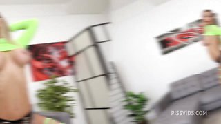 GG's Blacks on Blonde goes Wet, Monika Fox, 4on1, Balls Deep