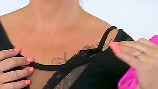 English MILF Samantha Stockings Gets Naughty with a Sex Toy on the Sofa