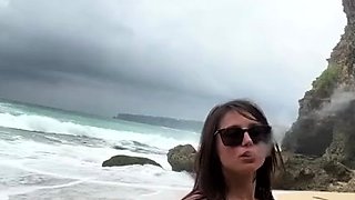 First time amateur brunette solo with dildo