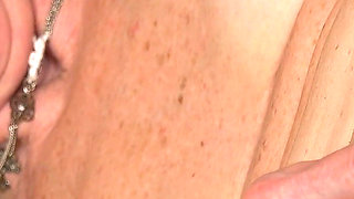 Pussy Exam of Slim Granny Lotty Blue