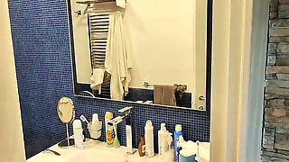 A Nosy Neighbor Spies on Me While I'm Taking a Shower and Ends up Fucking Me Hard and Cumming All Over Me