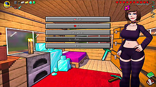 HornyCraft Minecraft Parody - Jenny Gives Steve a Hot Footjob for a Diamond! (Hentai Game Gameplay)