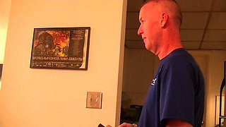 Interracial blowjob fuck jerk and facial at gloryhole