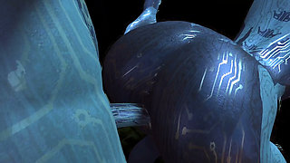 Cortana Is Having Trouble with One of Her Clones - Halo Porn Parody