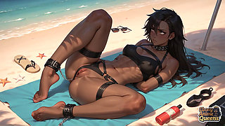 Beach Orgy! a Scorching Dark-hued Queen Has Orgasmic Busts on Golden Sands in the Best XXX Scene!