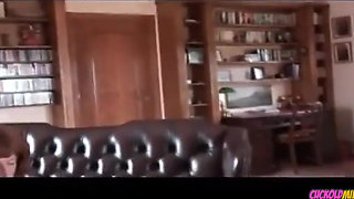 Cuckold MILF and Her Husband Sucking Cock of Their Bull