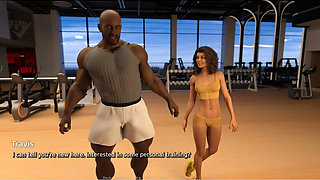 My Hotwife - Gameplay - Roleplay - Nudist Beach,gym Visit