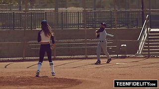 TEENFIDELITY - Kirsten Lee Creampied By Softball Coach