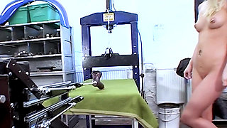 Mechatronics Technician Tests a Machine