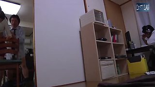 Asian Housewife Cheats on Husband - Hairy Teen in School Uniform JAV HD