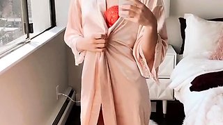 Amateur striptease and Solo masturbation