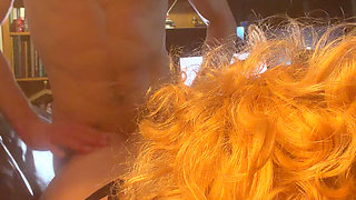 The Finishb of Me Pounding Her From Behind Over the Couch Arm